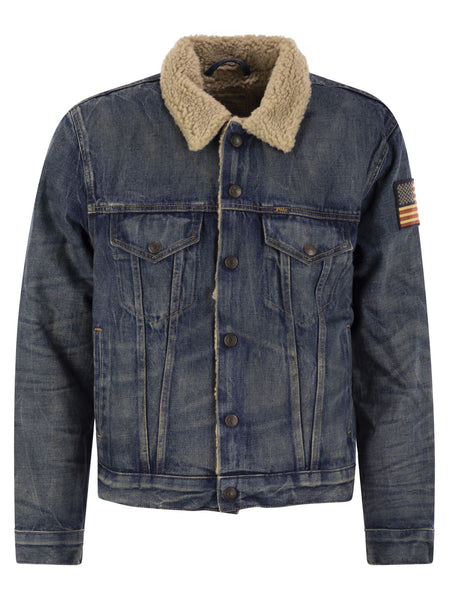 Polo ralph lauren ralph selling patch sherpa denim jacket