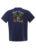 Polo Ralph Lauren Cotton T Shirt With Tropical Embroidered Graphic