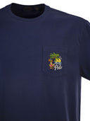 Polo Ralph Lauren Cotton T Shirt With Tropical Embroidered Graphic