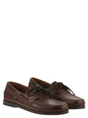 Paraboot Leather Boat Shoes With Laces
