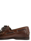 Paraboot Leather Boat Shoes With Laces