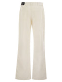 7 For All Mankind Tess Trouser Cotton And Linen Trousers