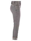 7 For All Mankind Relaxed Skinny Cropped Slim Illusion Stretch Denim Jeans