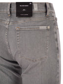 7 For All Mankind Relaxed Skinny Cropped Slim Illusion Stretch Denim Jeans