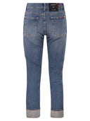 7 For All Mankind Relaxed Skinny Cropped Slim Illusion Stretch Denim Jeans