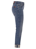 7 For All Mankind Relaxed Skinny Cropped Slim Illusion Stretch Denim Jeans