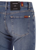 7 For All Mankind Relaxed Skinny Cropped Slim Illusion Stretch Denim Jeans