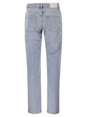 7 For All Mankind Straight Fit Light Wash Vintage Effect Denim Jeans