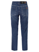 7 For All Mankind Calie Straight Ankle Stretch Denim Jeans With Metallic Fibre