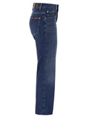 7 For All Mankind Calie Straight Ankle Stretch Denim Jeans With Metallic Fibre