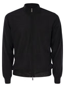 Fedeli Favonio Virgin Wollpullover mit voller Reißverschluss