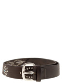 Ceinture en cuir cloutée Alberto Luti