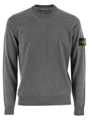 Stone Island Crew Neck Sweater In Virgin Wool