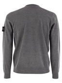 Stone Island Crew Neck Sweater In Virgin Wool