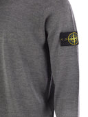 Stone Island Crew Neck Sweater In Virgin Wool