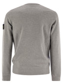 Stone Island Crew Neck Sweatshirt In Frosted Cotton
