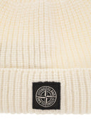 Stone Island Virgin Wool Cap With Logo