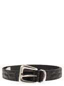 Alberto Luti leren riem met krokodilleneffect