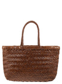 Dragon Gora Woven Leather Handbag