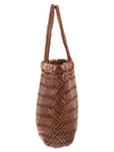 Dragon Gora Woven Leather Handbag