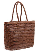 Dragon Gora Woven Leather Handbag