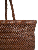 Dragon Gora Woven Leather Handbag