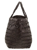 Bolso de cuero tejido de salto triple de dragón