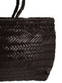Bolso de cuero tejido de salto triple de dragón