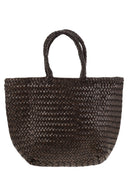 Dragon Grace Basket Small Woven Leather Bag