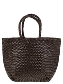Dragon Grace Basket Small Woven Leather Bag