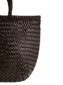 Dragon Grace Basket Small Woven Leather Bag