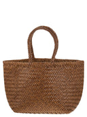 Dragon Grace Basket Small Woven Leather Bag