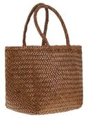 Dragon Grace Basket Small Woven Leather Bag
