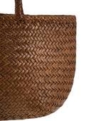 Dragon Grace Basket Small Woven Leather Bag