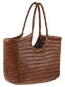 Dragon Nantucket Leather Basket Bag