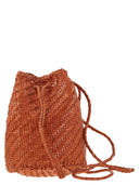 Dragon Pompom Woven Leather Bag