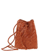 Dragon Pompom Woven Leather Bag