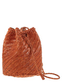 Dragon Pompom Woven Leather Bag