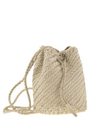 Dragon Pompom Woven Leather Bag