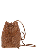 Dragon Pompom Woven Leather Bag