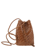 Dragon Pompom Woven Leather Bag