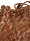 Dragon Pompom Woven Leather Bag