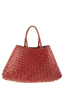 Dragon Santa Croce Small Woven Leather Bag