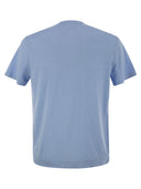 Fedeli Stretch Leinen kurzärmeliges T -Shirt