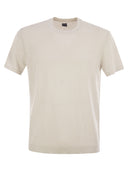 Fedeli Stretch Linen Short Sleeved T Shirt