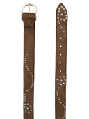 Alberto Luti Western Belt In Suede With Studs