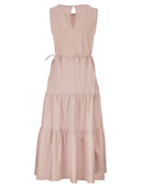 Peserico Sleeveless Midi Dress In Stretch Cotton