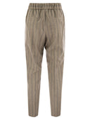 Pantalones de mezcla de lana a rayas de Peserico