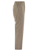 Pantalones de mezcla de lana a rayas de Peserico