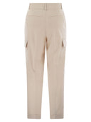 Pantalones de mezcla de lana de peseros con bolsillos de carga